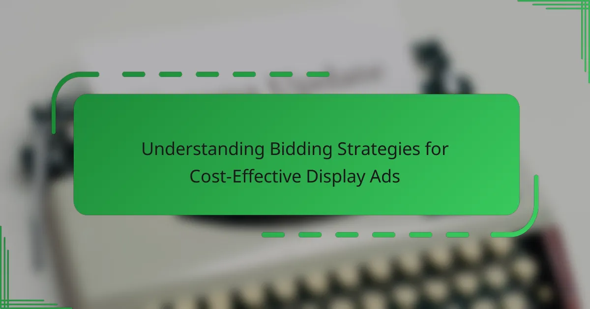 Understanding Bidding Strategies for Cost-Effective Display Ads